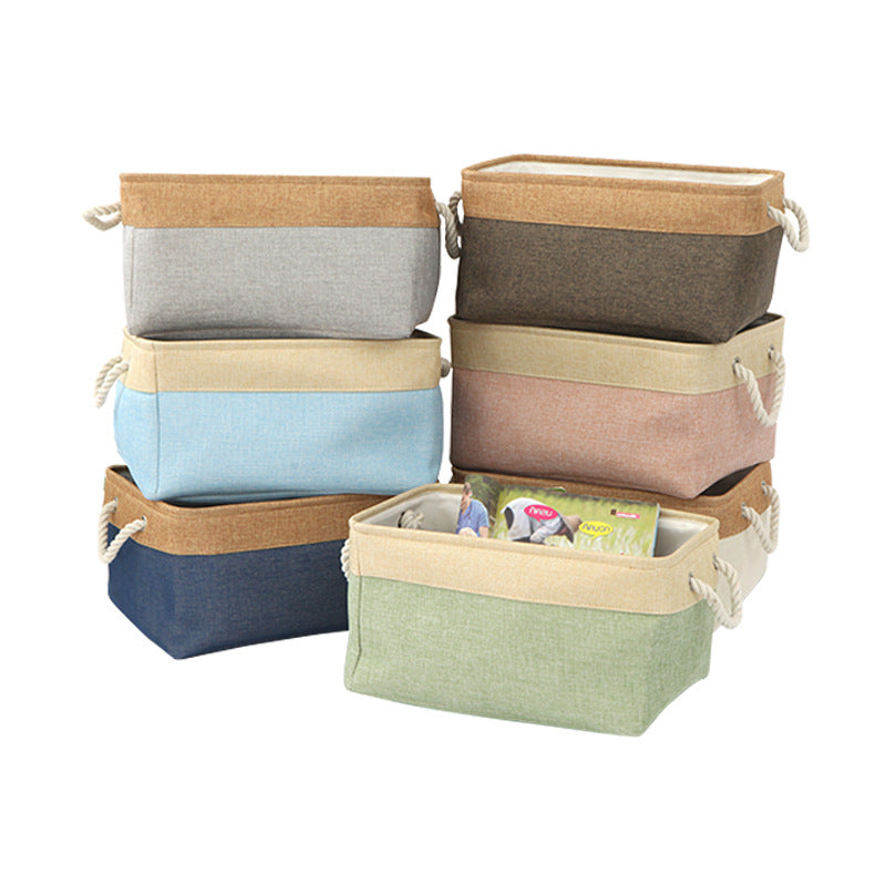 Cotton and Linen Woven Foldable Storage Baskets